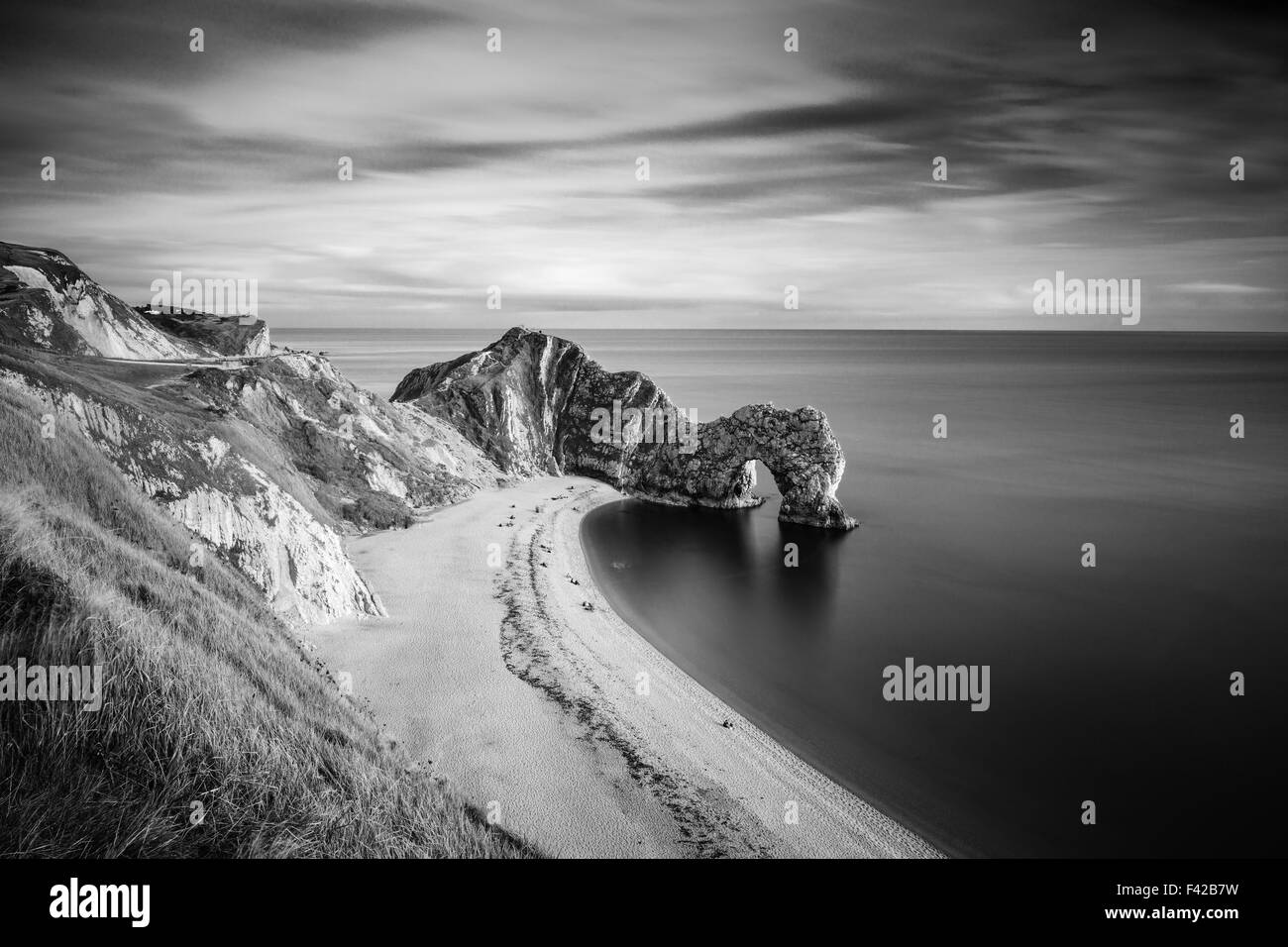 Porta di Durdle, Jurassic Coast, sito UNESCO, Dorset, England, Regno Unito Foto Stock