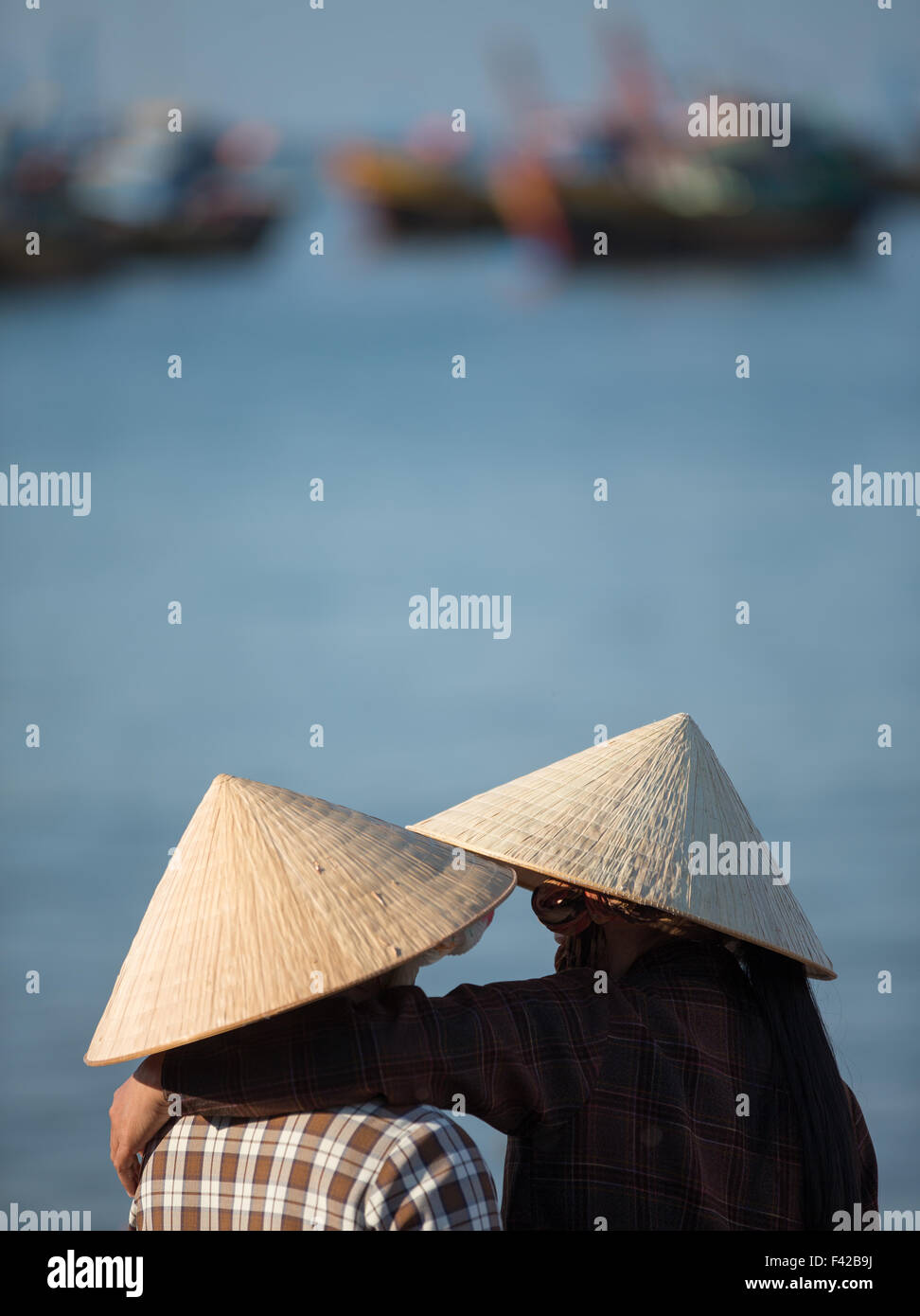 Mũi né villaggio di pescatori, Bình Thuận Provincia, Vietnam Foto Stock