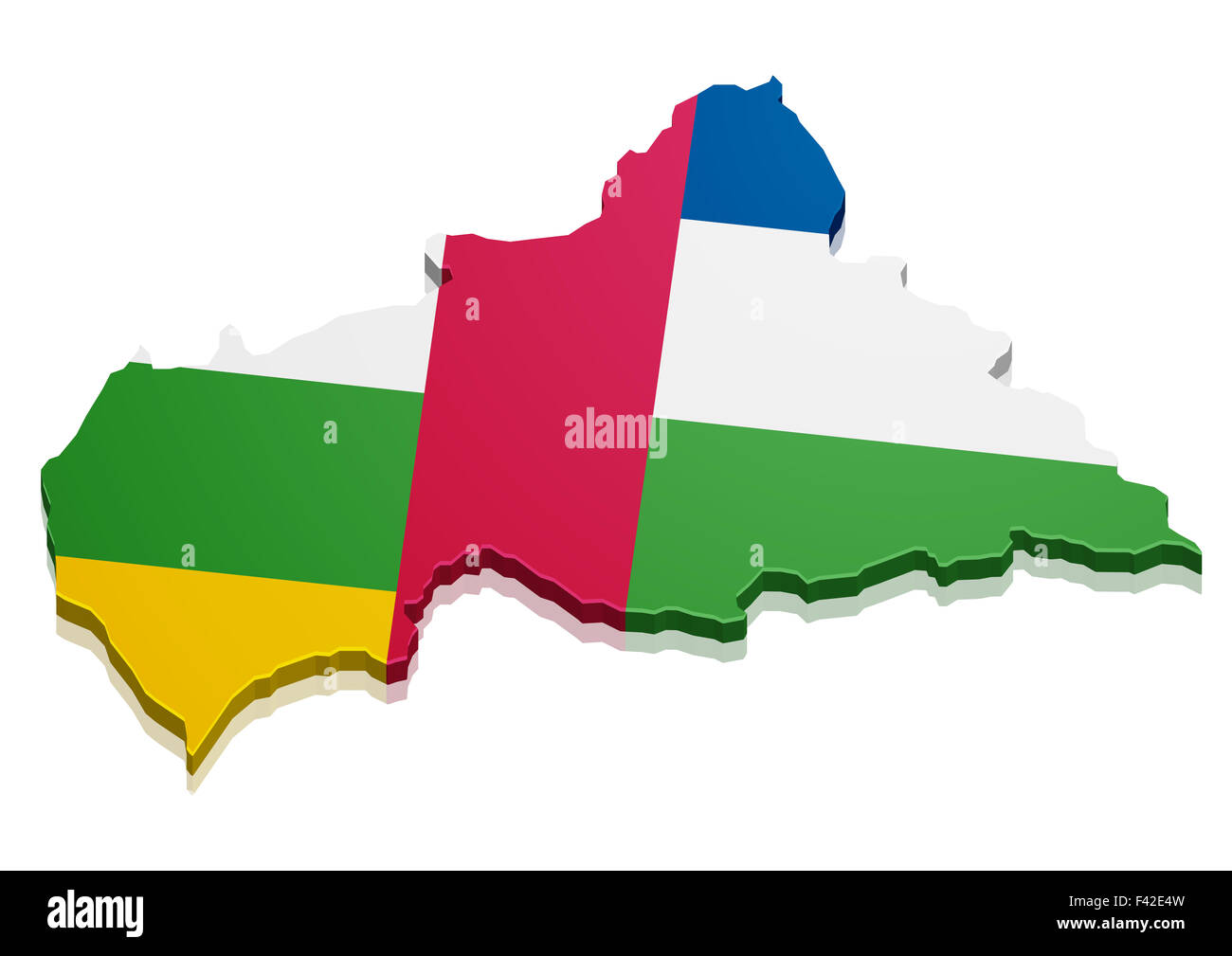 Mappa Repubblica Centrale Africana Foto Stock