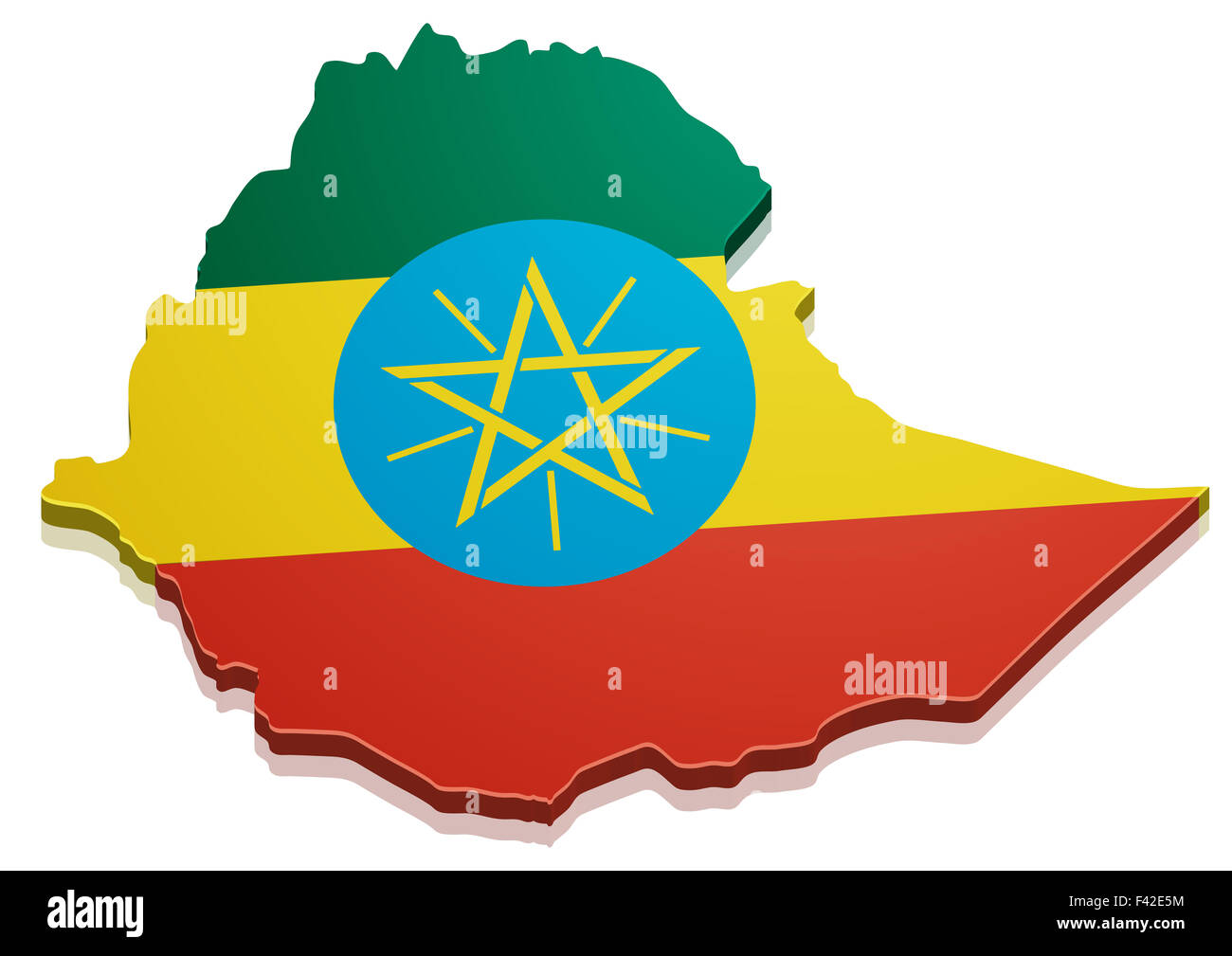 Mappa di Etiopia Foto Stock