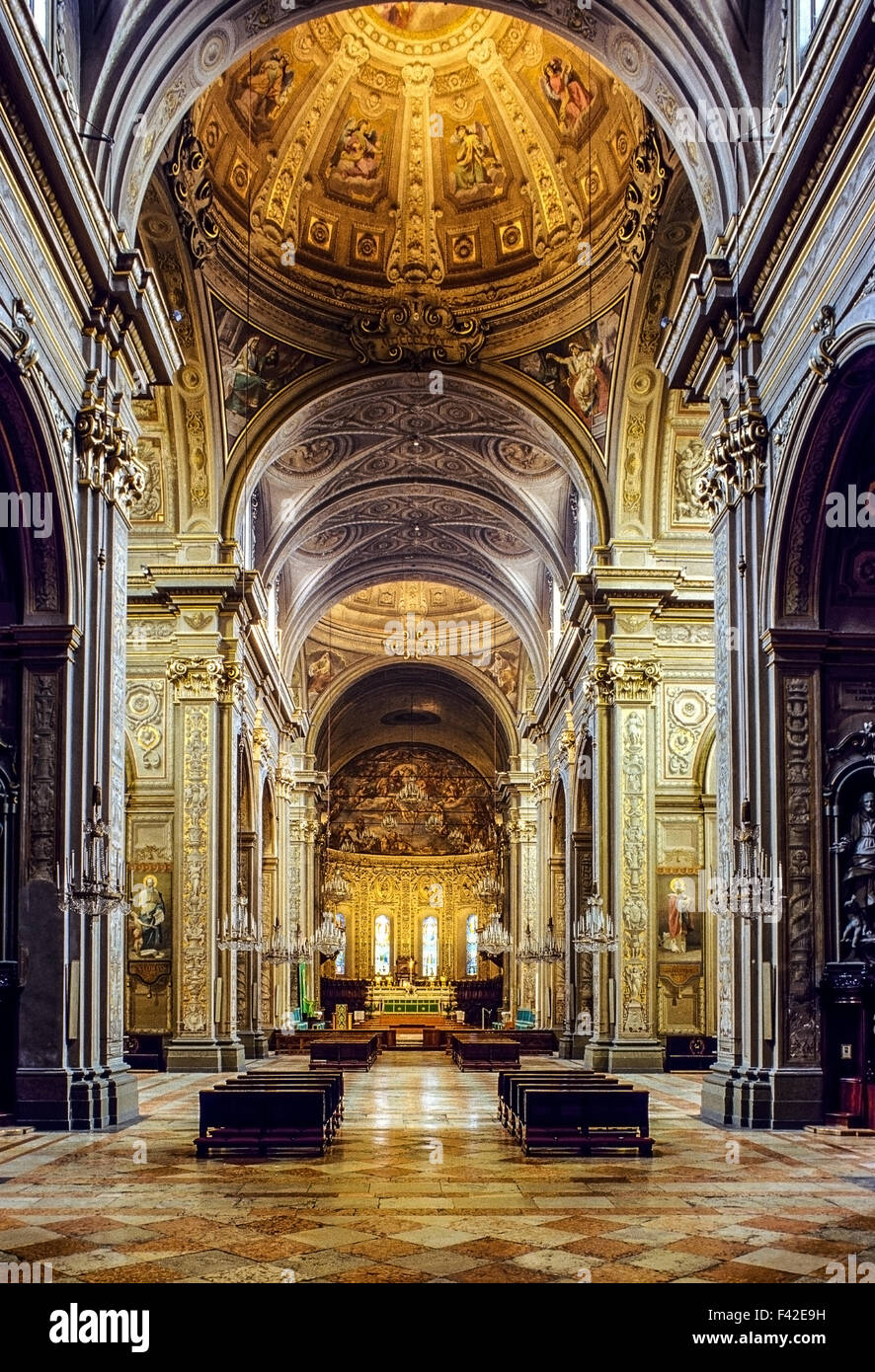 Italia Emilia Romagna cattedrale interno Ferrara Foto Stock