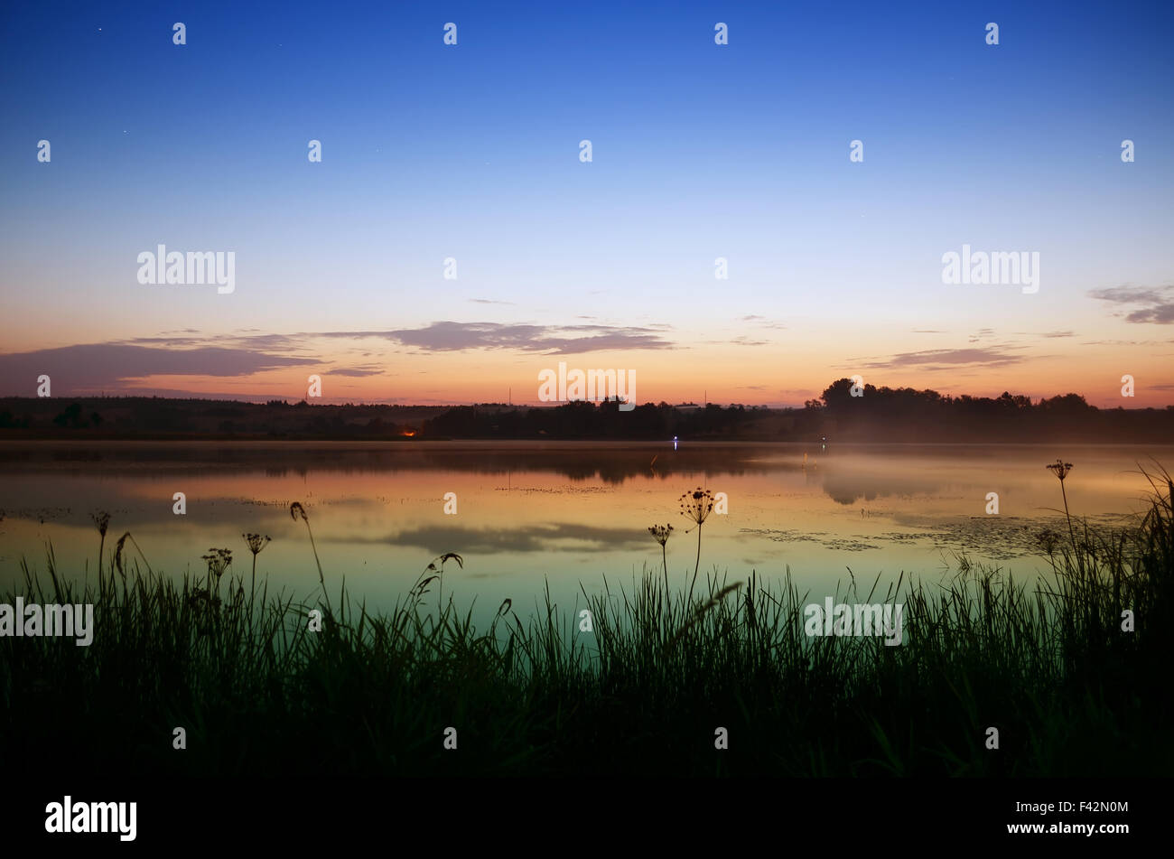Buona mattina sul lago Foto Stock