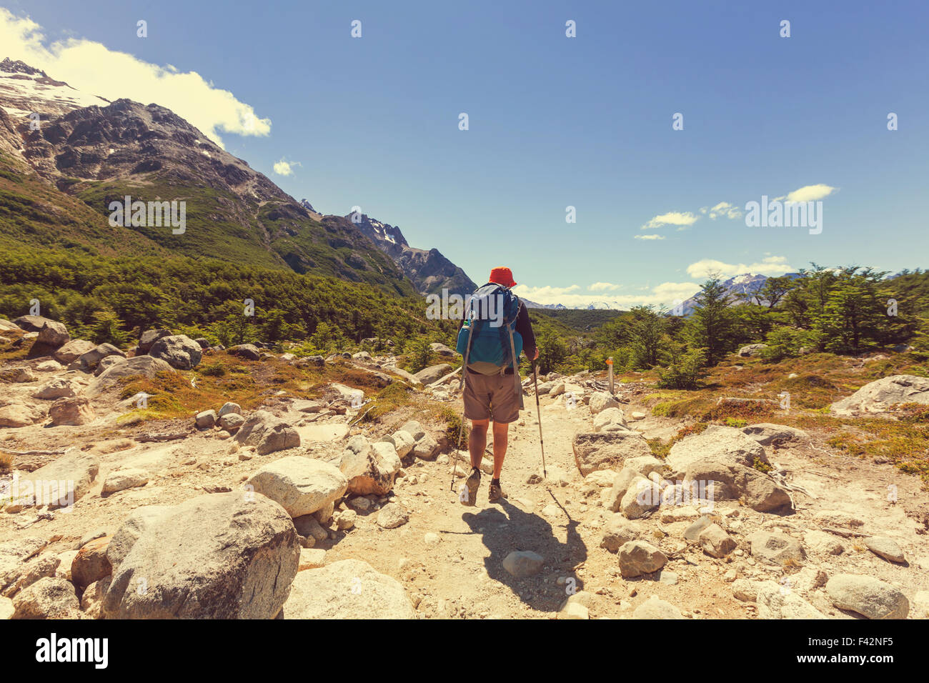 Escursione in Patagonia Foto Stock