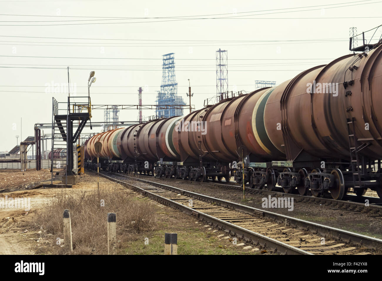 Il vecchio serbatoio ferroviarie Foto Stock