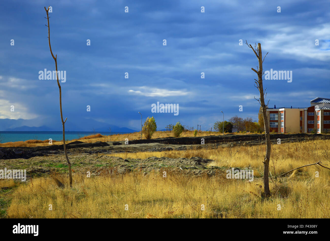 Costa del lago di Van Foto Stock
