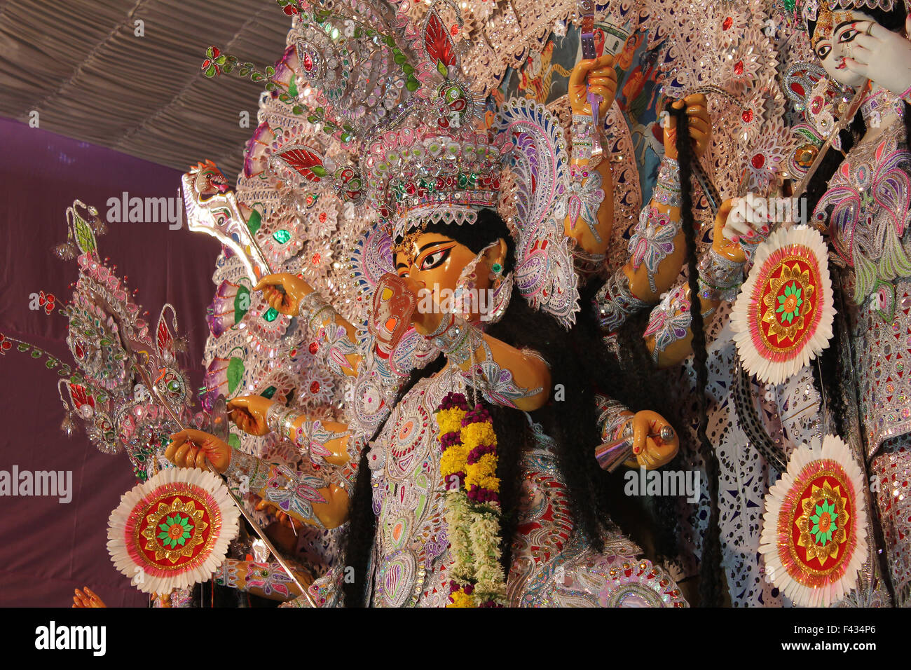 Dea durga statua Foto Stock