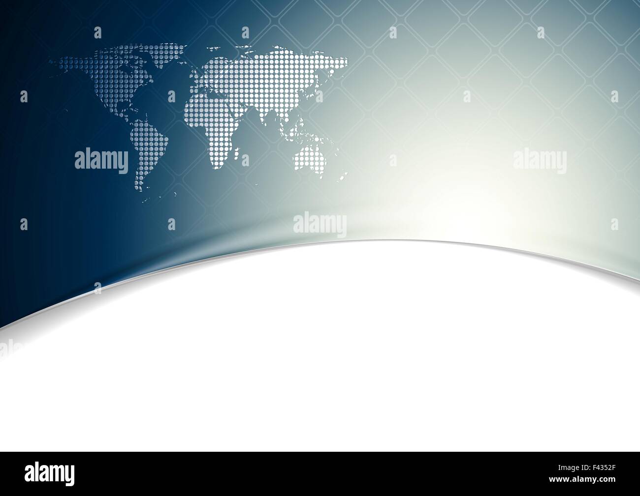 Ondulata blu tech sfondo con mappa del mondo Foto Stock Ondulata blu tech sfondo con mappa del mondo Foto Stock