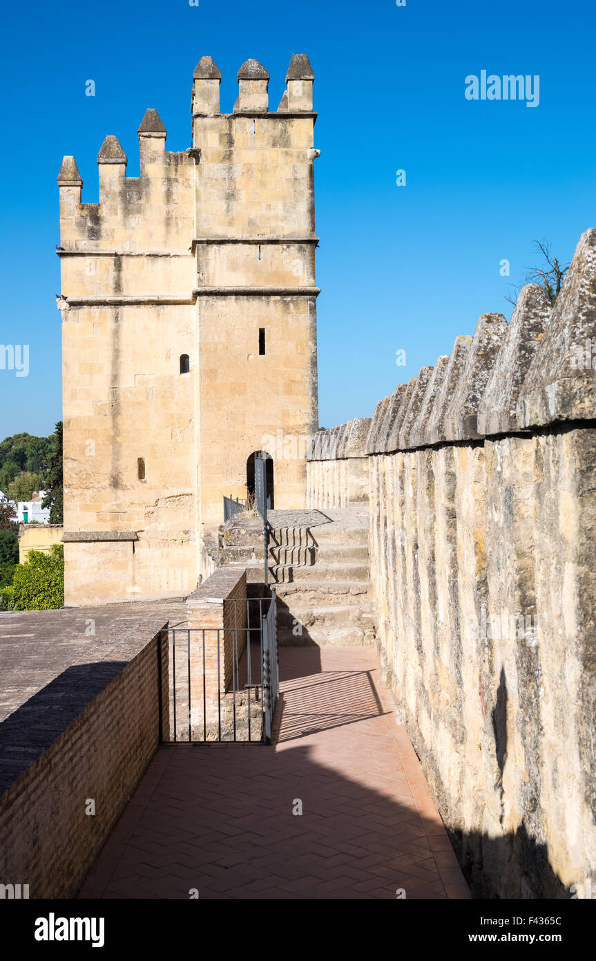 Spagna, Cordoba, le torri di Alcazar dei Re Cristiani Foto Stock