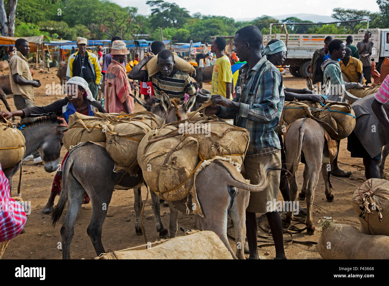 Etiope Scena di mercato Foto Stock