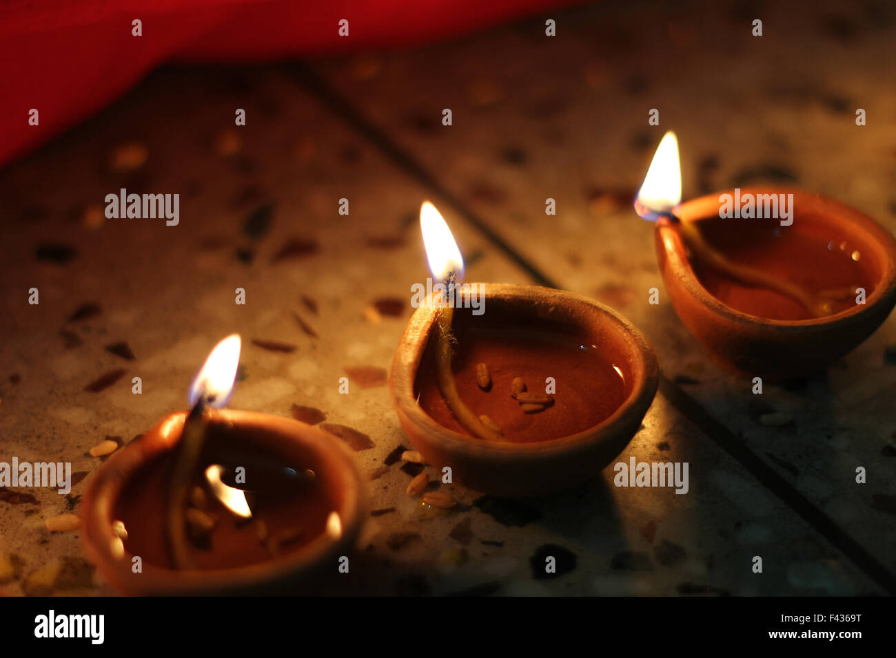 Tradizionali lampade diwali Foto Stock