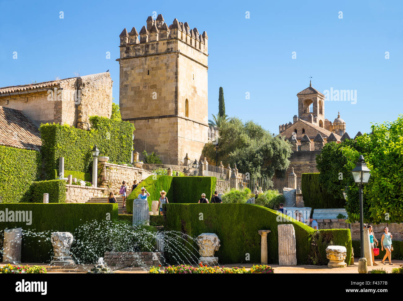 Spagna, Cordoba, giardini dell'Alcazar dei Re Cristiani Foto Stock