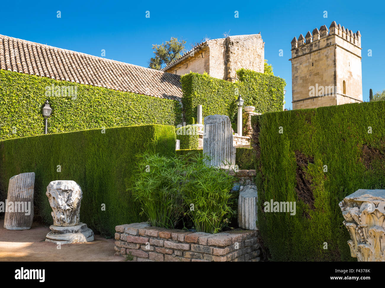 Spagna, Cordoba, giardini dell'Alcazar dei Re Cristiani Foto Stock