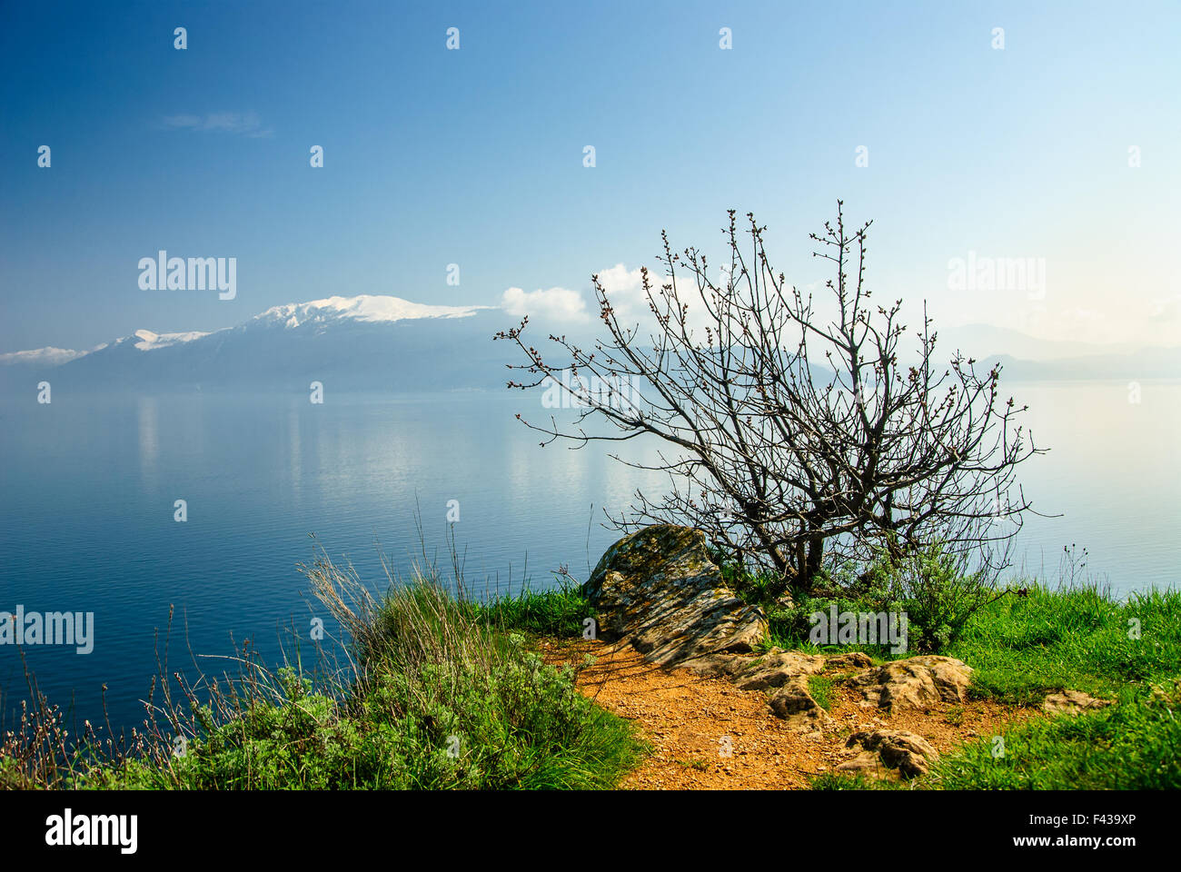 Vista da Manerba Lago di Garda Foto Stock