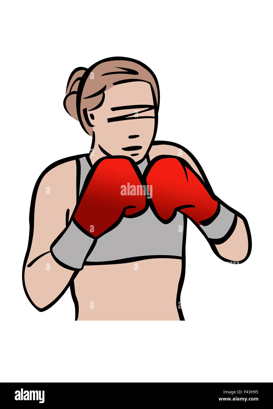 Illustrazione del boxer femmina Foto Stock