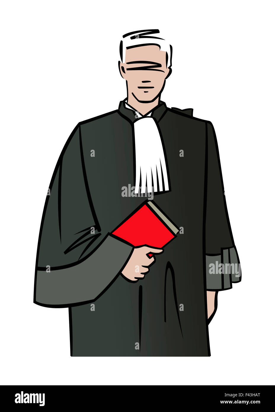 Illustrazione del giudice maschio Foto Stock