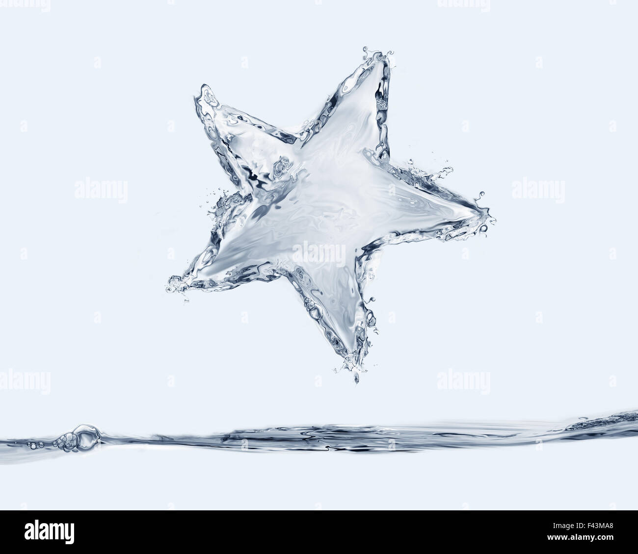 Una stella blu fatto di acqua.nn Foto Stock