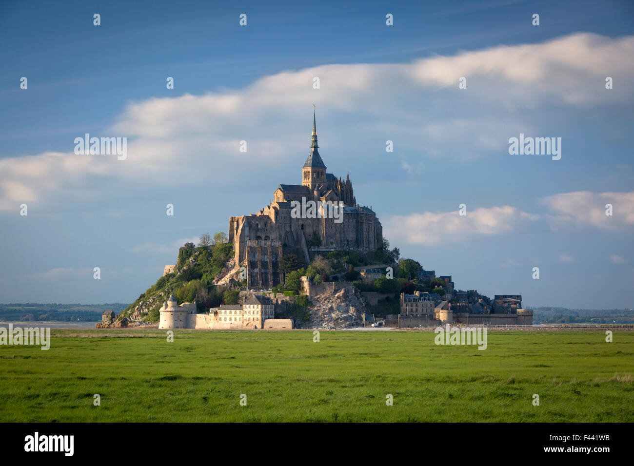 Mont Saint Michel, in Normandia, Francia Foto Stock