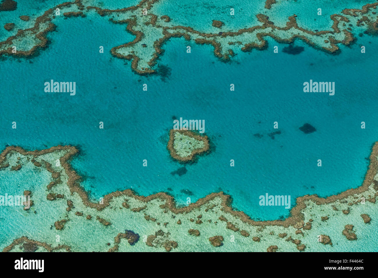 Vista aerea di Hardy Reef, della Grande Barriera Corallina, Agosto 2011 Foto Stock