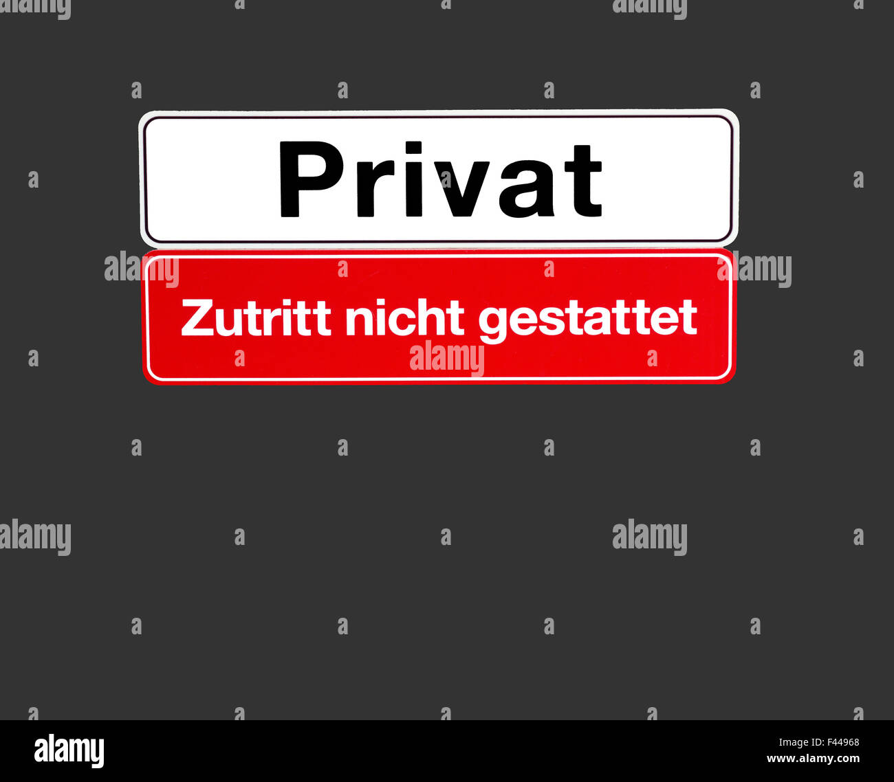 Protezione accesso privato non consentito Foto Stock