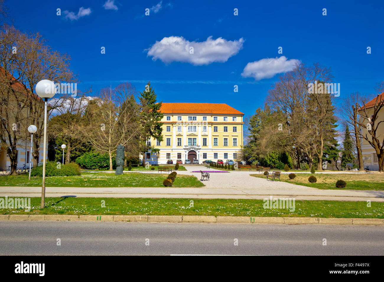 Città di Ludbreg, vista piazza Foto Stock