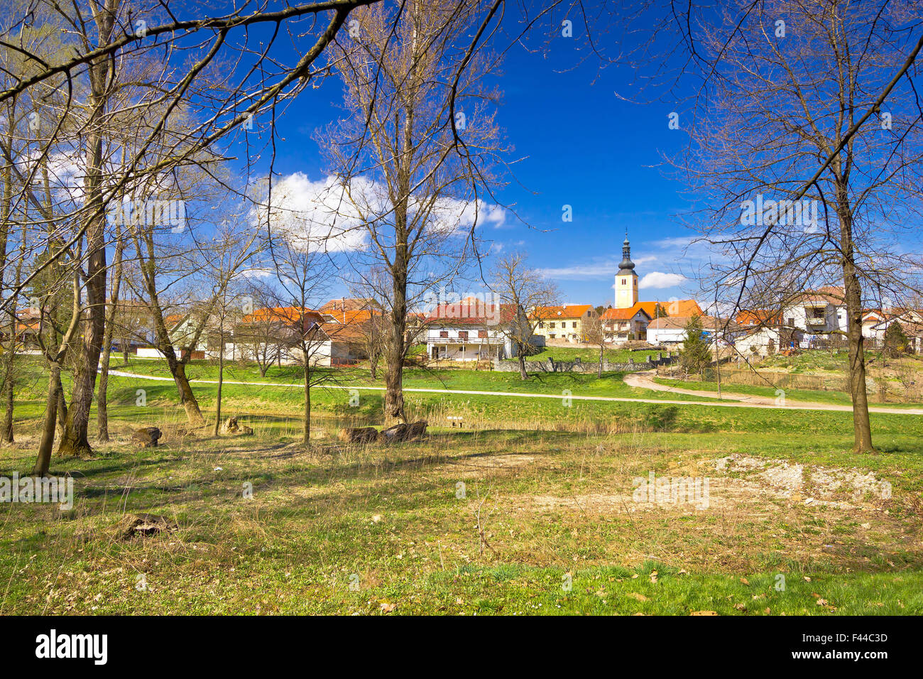 Città di Lubreg vista parco Foto Stock