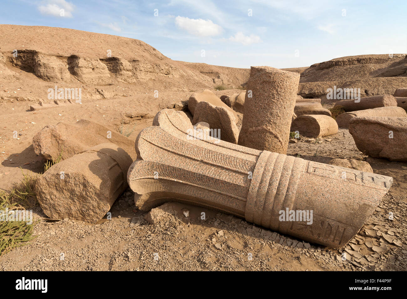 Il sito di Tanis, San el-Hagar nel nord orientale del delta del Nilo di Egitto Foto Stock