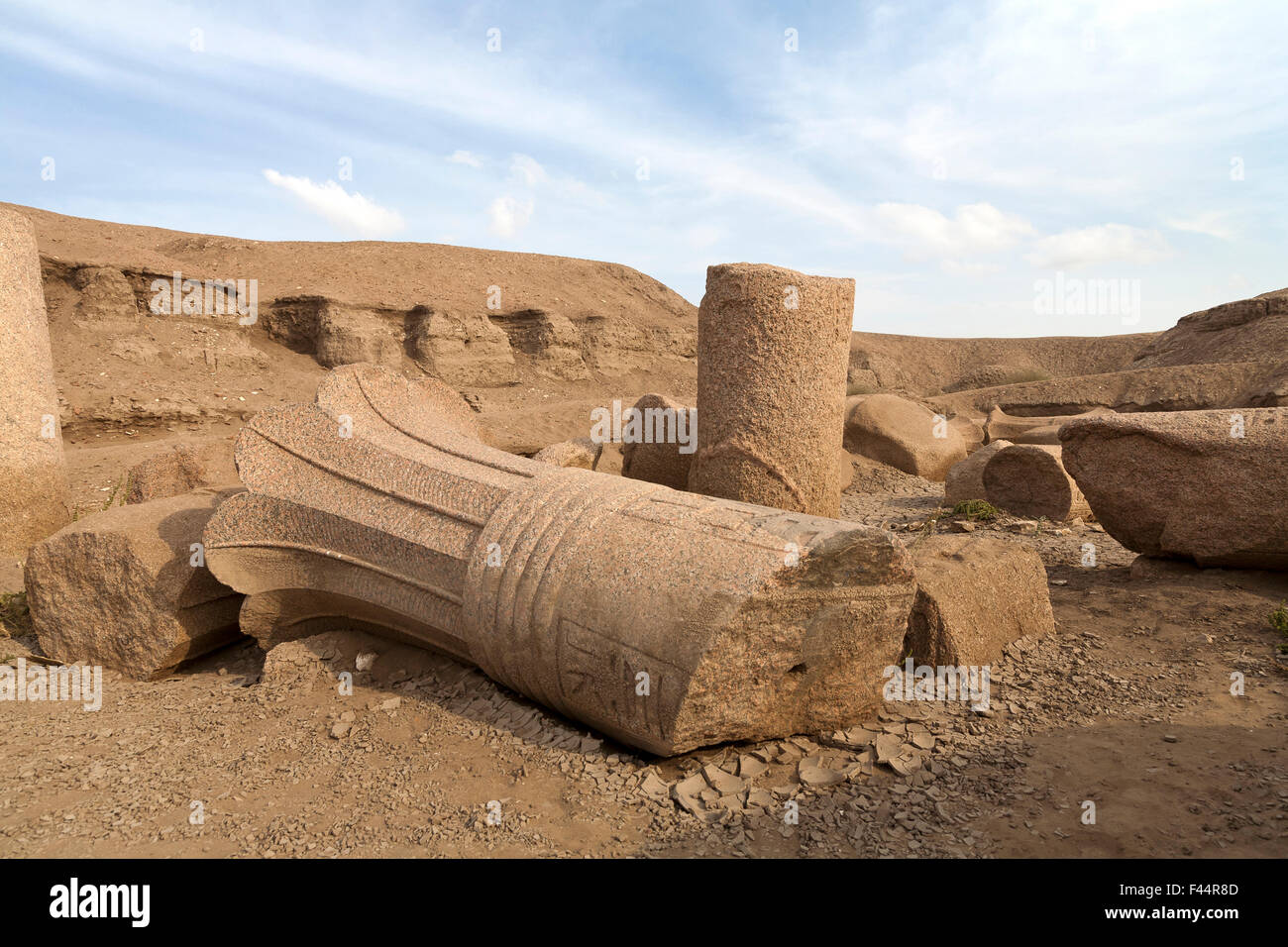 Il sito di Tanis, San el-Hagar nel nord orientale del delta del Nilo di Egitto Foto Stock