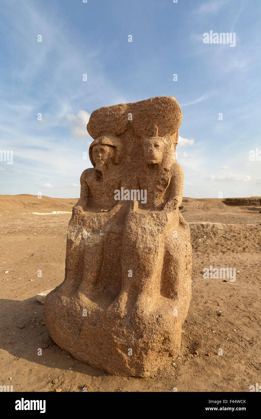 Distretto di Mut in corrispondenza del sito di Tanis, San el-Hagar nel nord orientale del delta del Nilo di Egitto Foto Stock