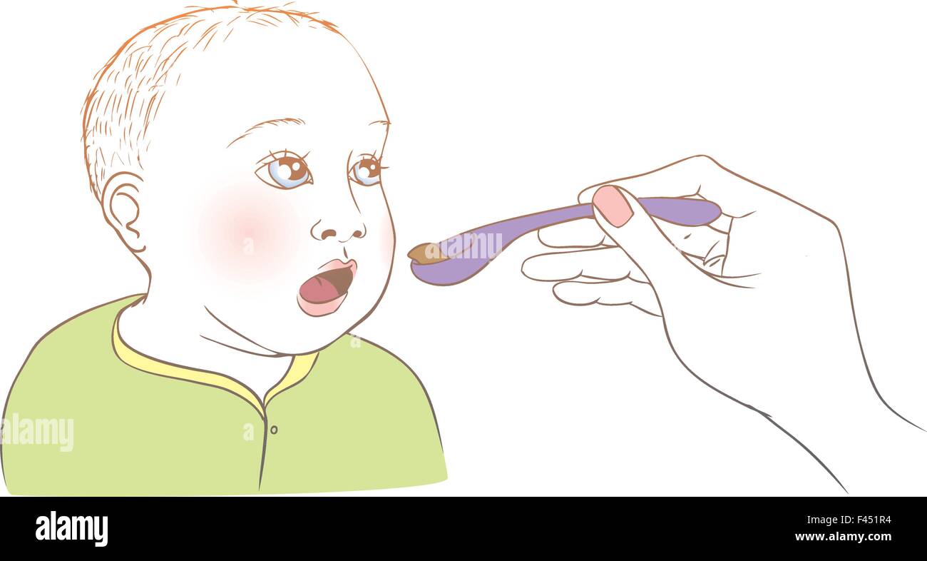 Bambino che mangia Illustrazione Vettoriale