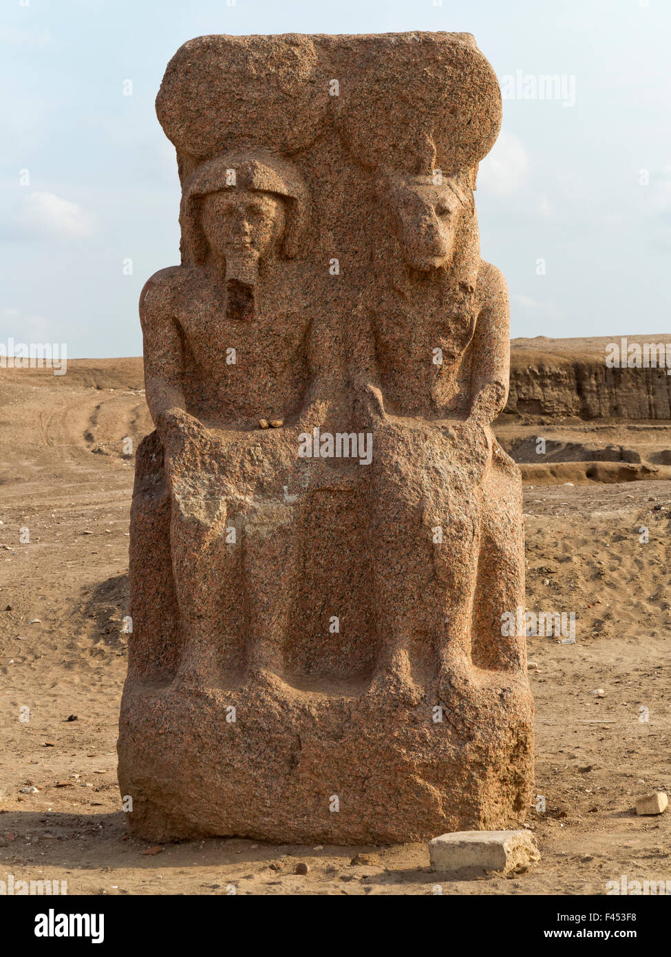 Distretto di Mut in corrispondenza del sito di Tanis, San el-Hagar nel nord orientale del delta del Nilo di Egitto Foto Stock