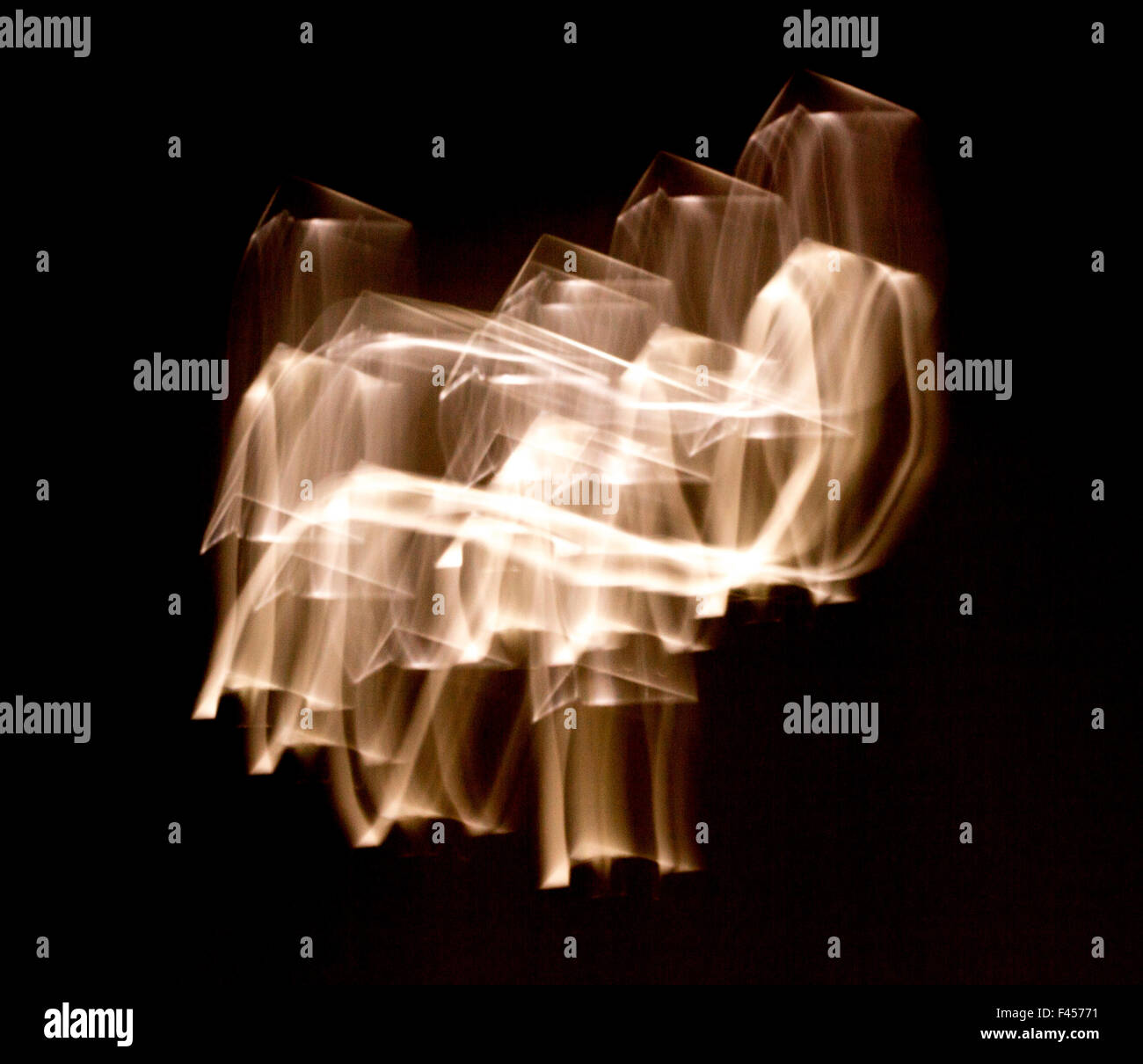 Dancing ladies light art photo Foto Stock