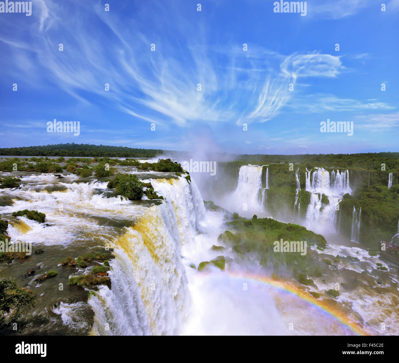 Multi-tiered cascate di acqua Foto Stock