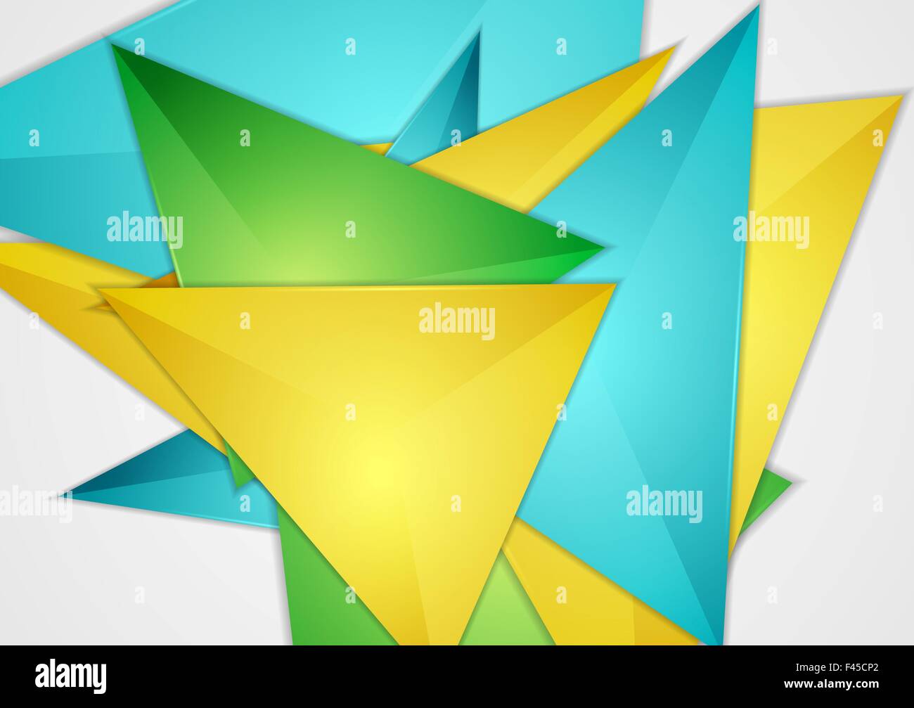Luminose vettore astratto triangoli design Foto Stock