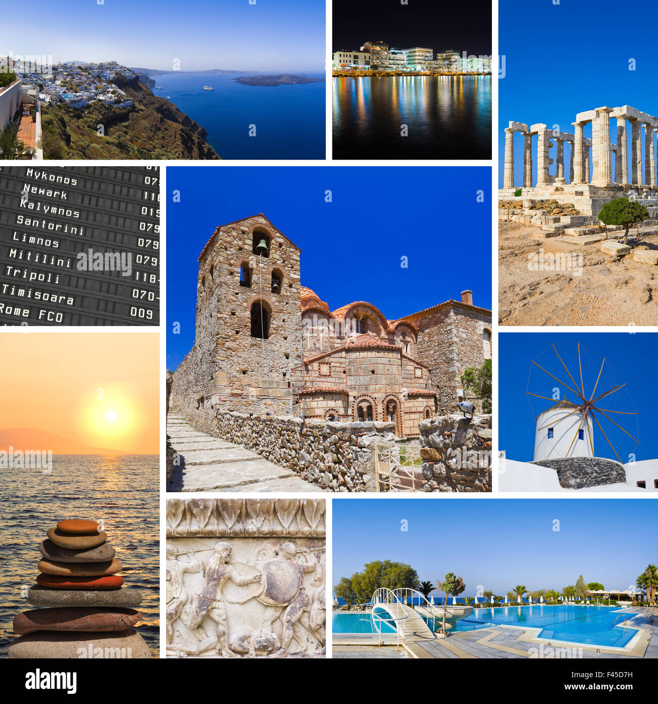 Collage di Grecia le immagini del viaggio Foto Stock