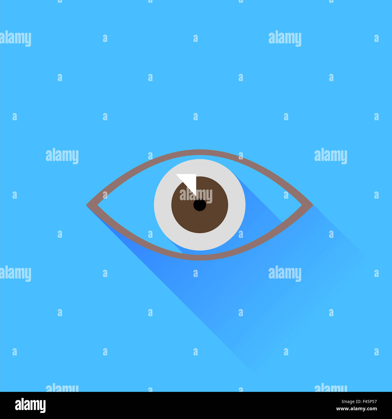Sull'icona dell'occhio Foto Stock
