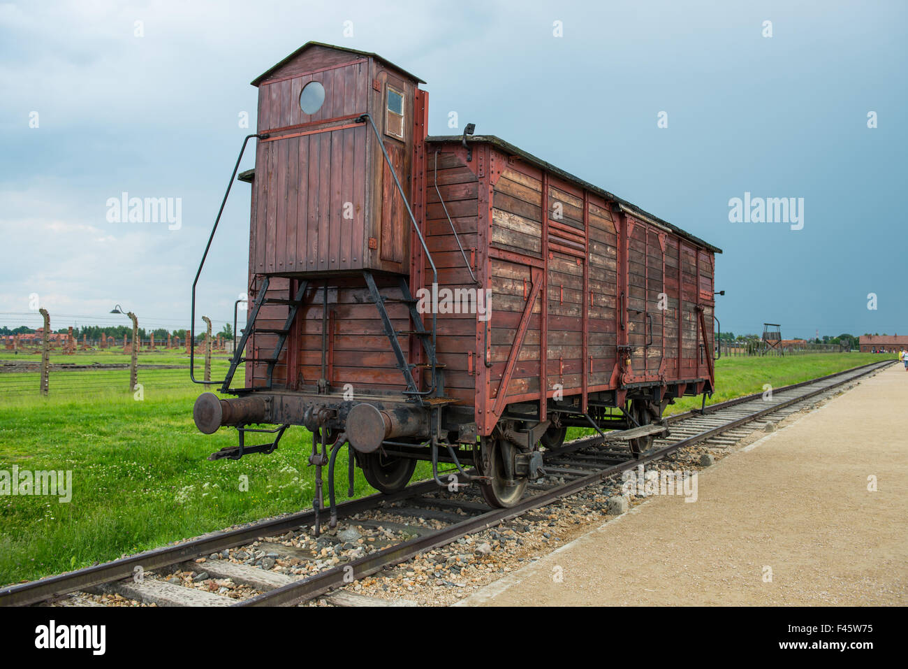 Olocausto morte Camp bovini treno auto Foto Stock