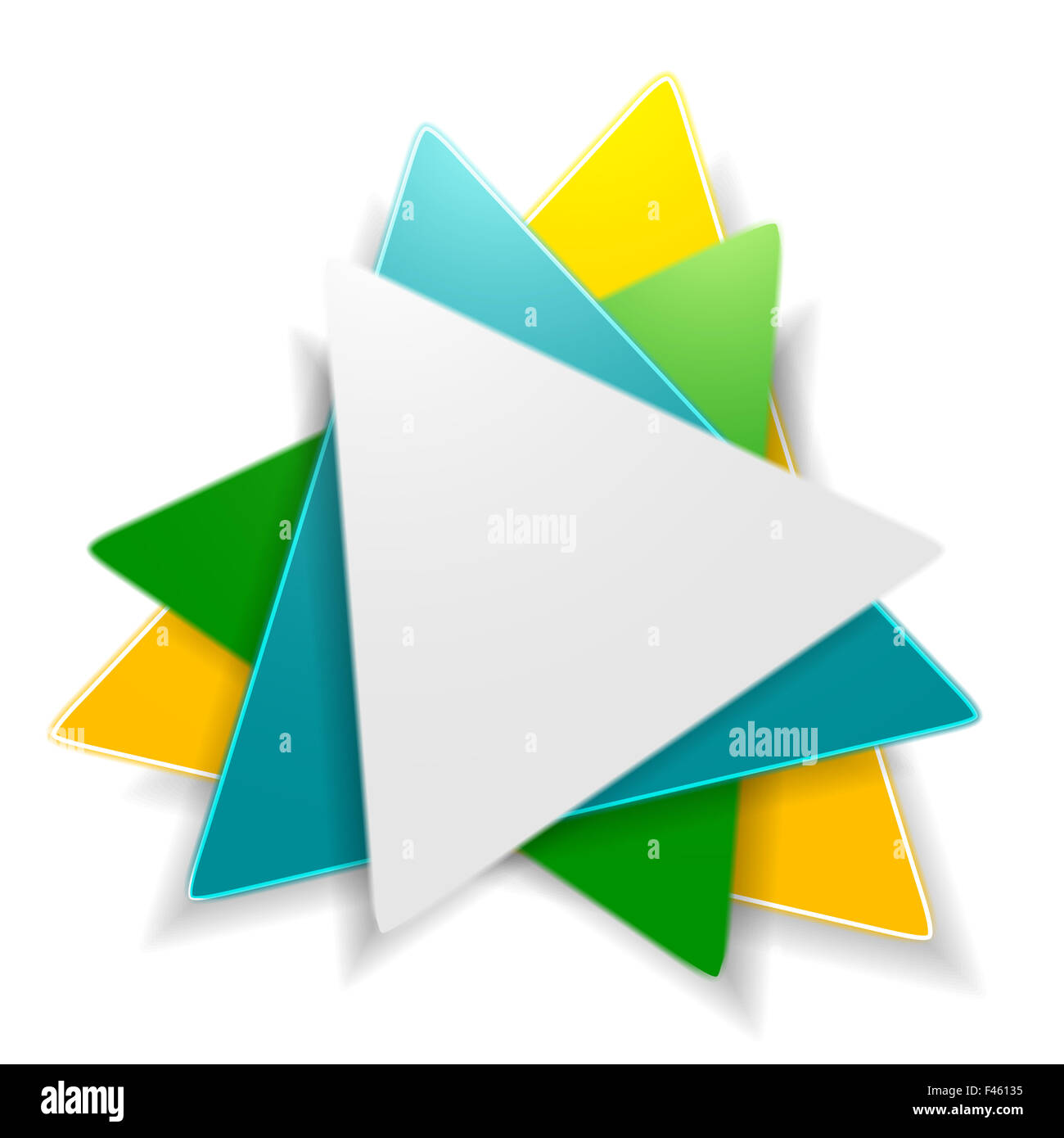 Abstract triangolo brillante logo design Foto Stock