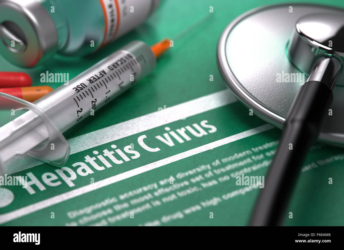 Diagnosi - il virus dell epatite C . Concetto medico. Foto Stock