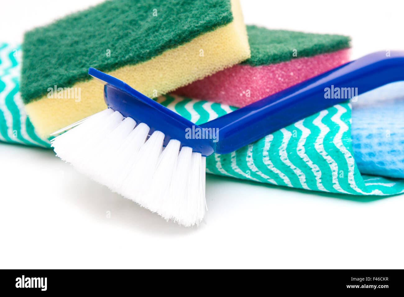 Materiali di consumo per uso domestico per fare i piatti Foto Stock