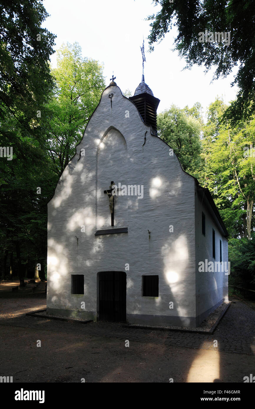 Irmgardiskapelle auf dem Heiligenberg der Suechtelner Hoehen in Viersen-Suechteln, Niederrhein, Renania settentrionale-Vestfalia Foto Stock