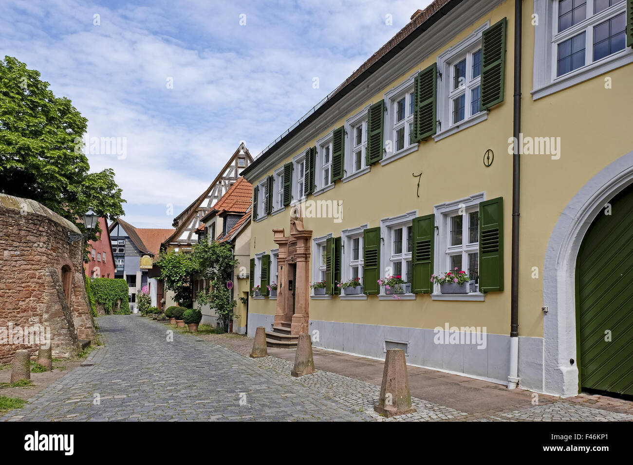 Città vecchia storica Ladenburg Foto Stock