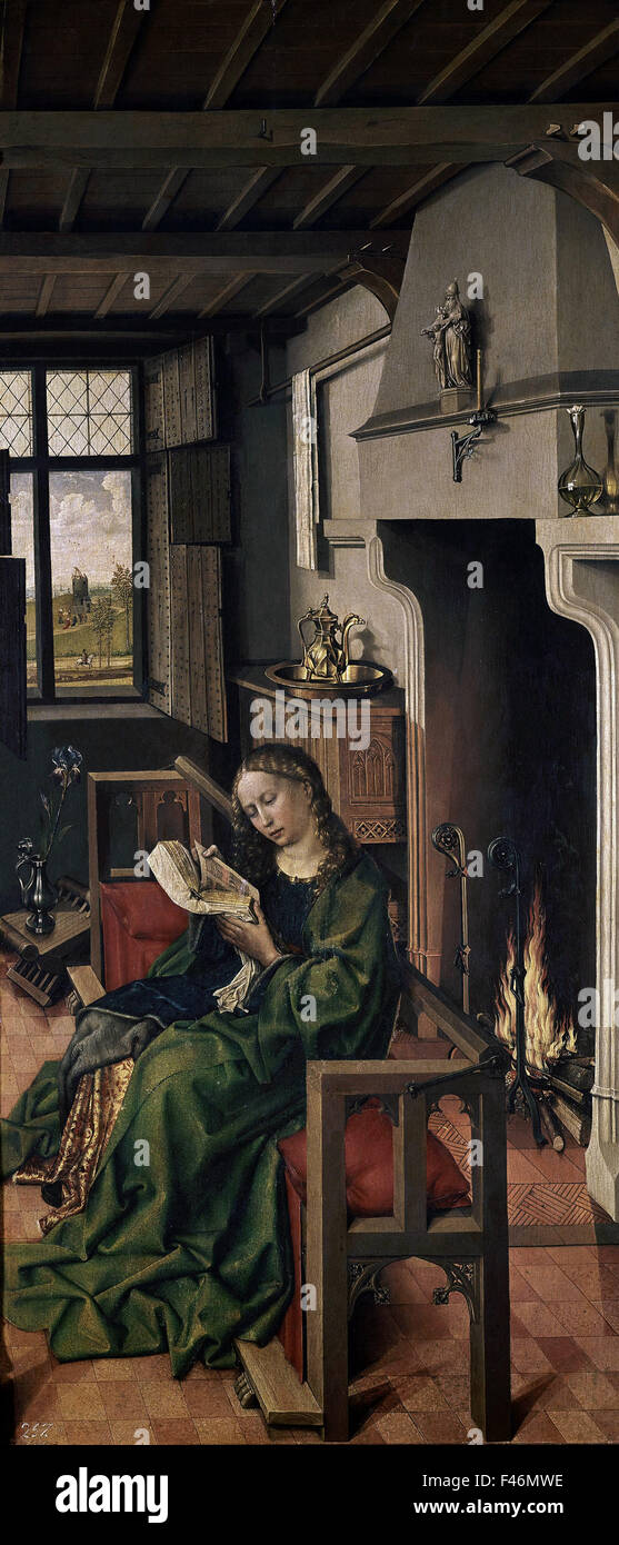 Robert Campin - Santa Barbara - 1438 - Museo del Prado a Madrid Foto Stock