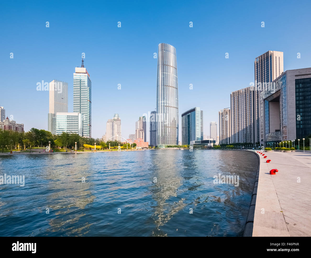 Bella città costiera di Tianjin Foto Stock