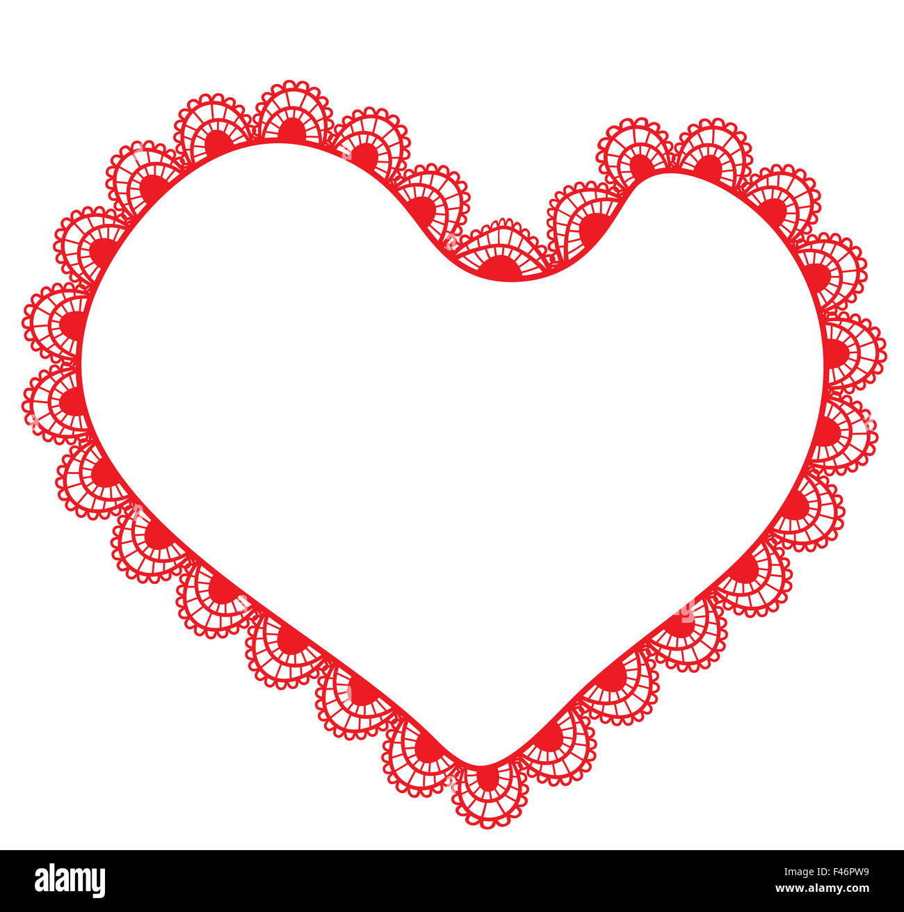 cuore di pizzo Foto Stock