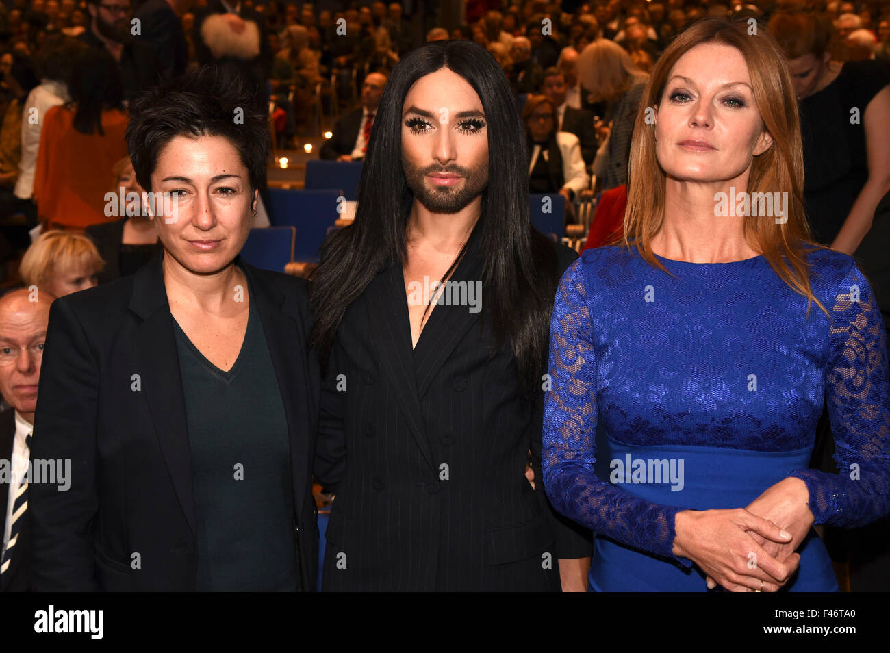 Conchita Wurst in apertura del salone di Francoforte, 13.10.2015 Foto Stock