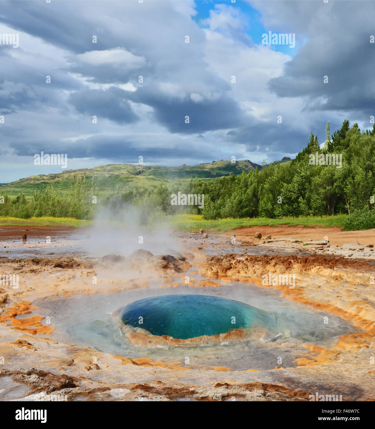 A forma di tazza in depressione il suolo Foto Stock