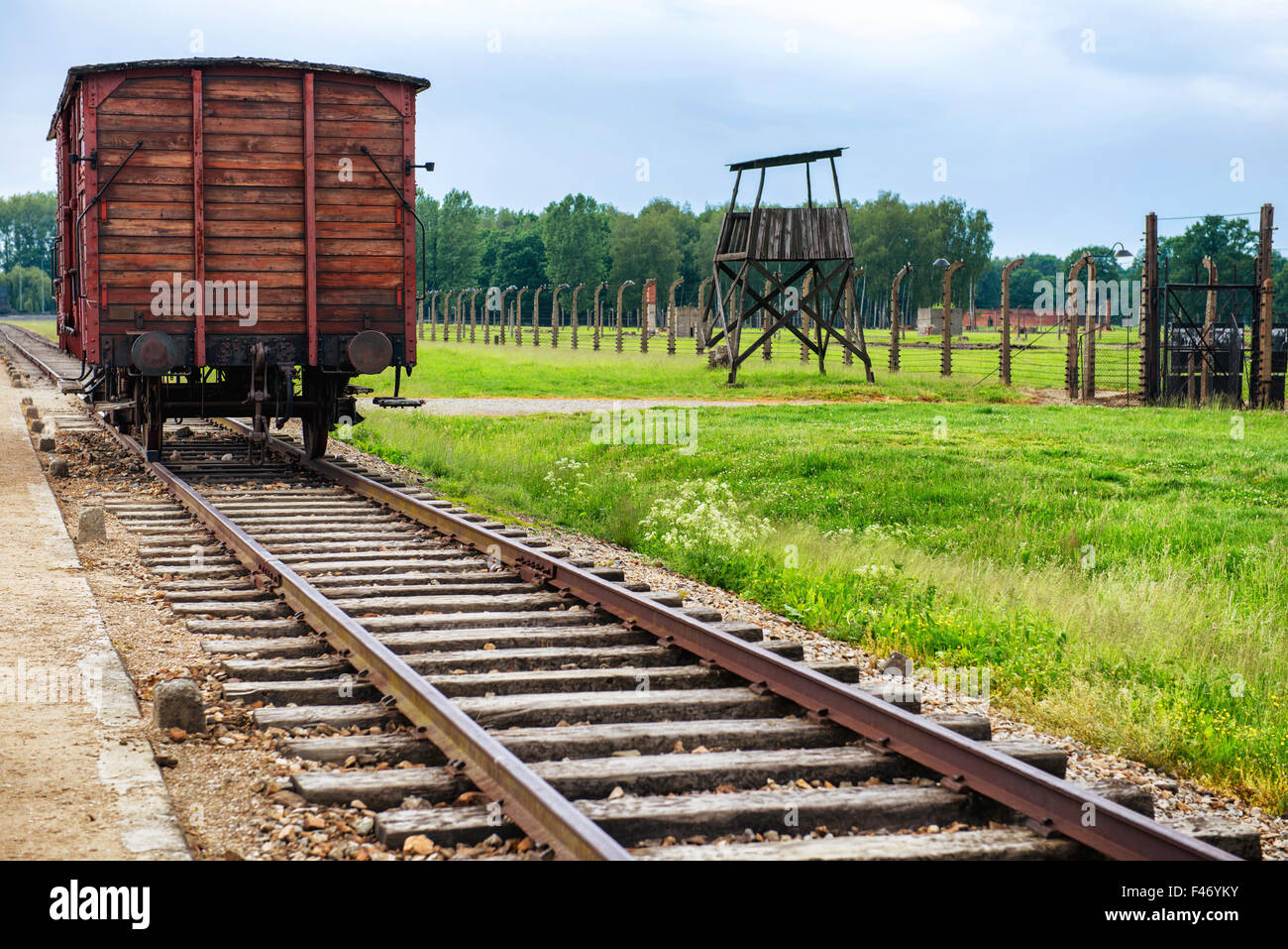 Olocausto morte Camp bovini treno auto Foto Stock