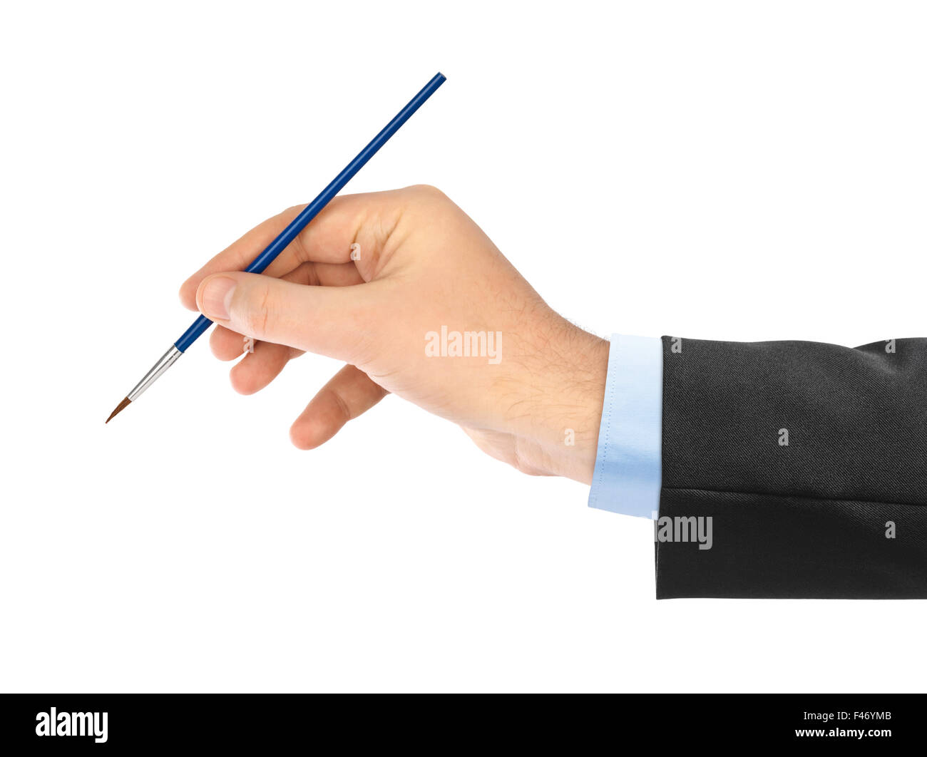 Mano con pennello Foto Stock