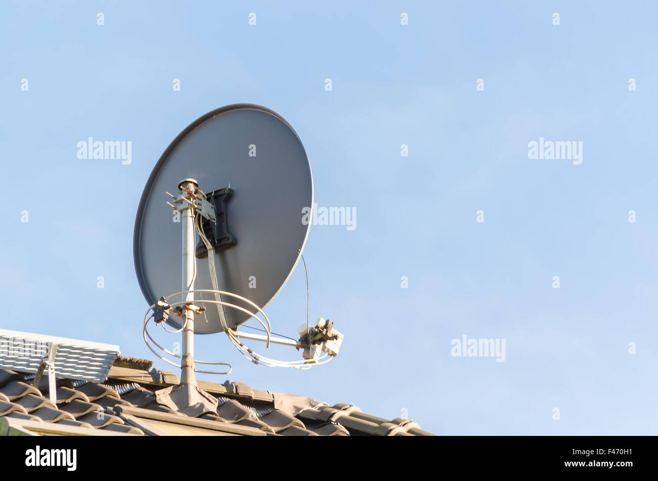 Antenna satellitare Foto Stock