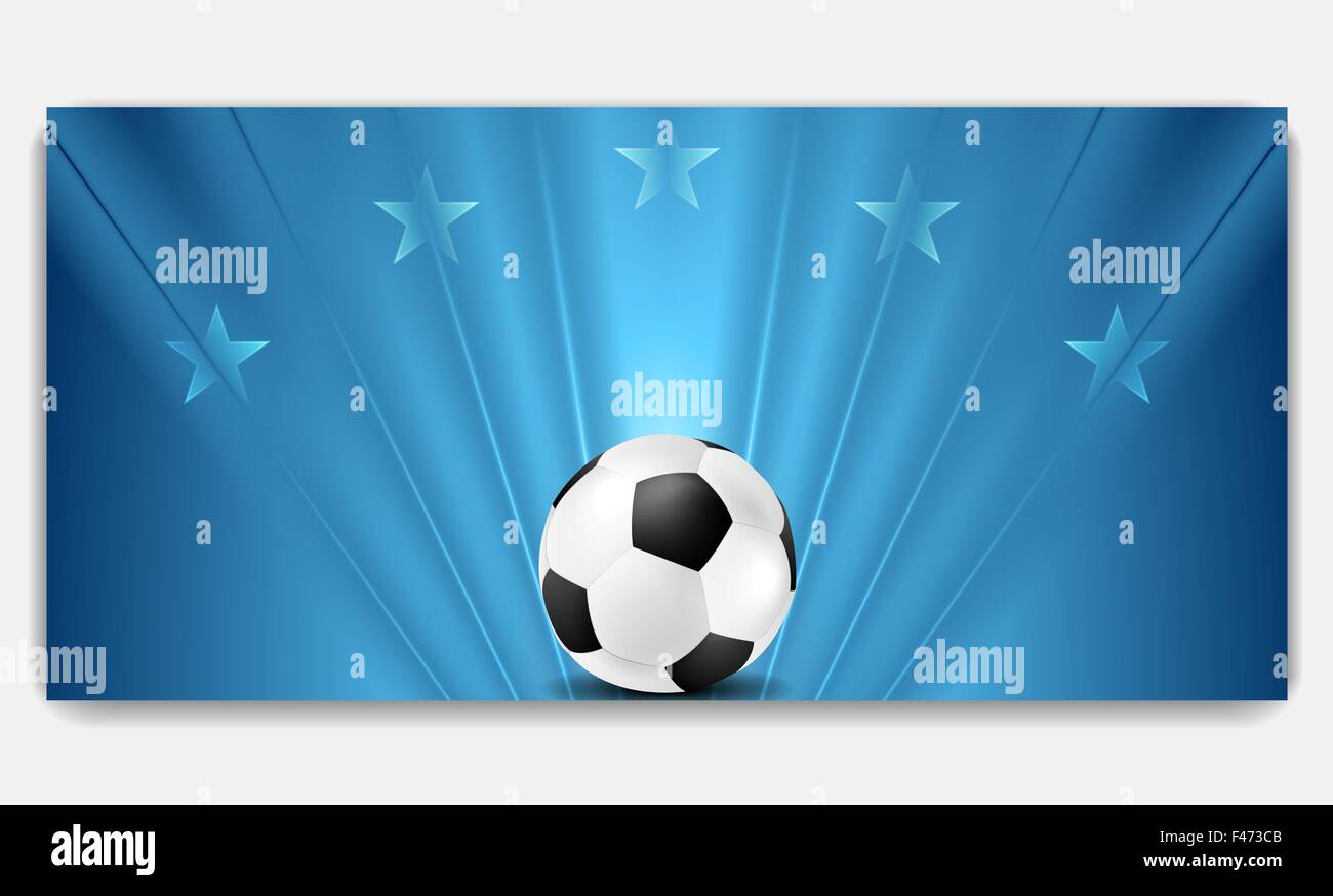 Abstract luminoso blu sullo sfondo di calcio Foto Stock